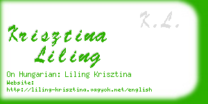 krisztina liling business card